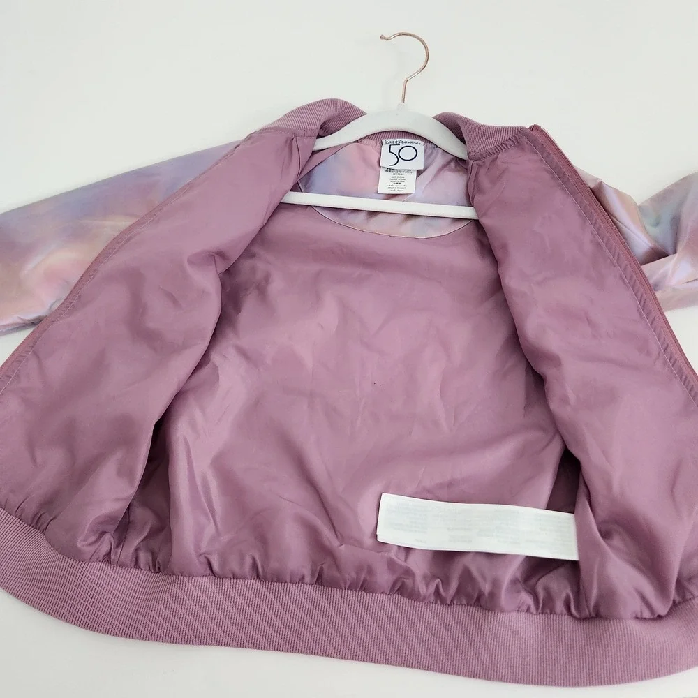 Disney World 50th Anniversary Iridescent Mickey Mouse Bomber Jacket Kids Small‎